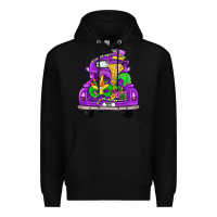 Black farm truck, mardi gras Premium Hoodie - JahusDesignShop