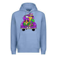 Colony Blue farm truck, mardi gras Premium Hoodie - JahusDesignShop