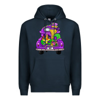Navy farm truck, mardi gras Premium Hoodie - JahusDesignShop