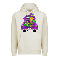Oatmeal Heather farm truck, mardi gras Premium Hoodie - JahusDesignShop