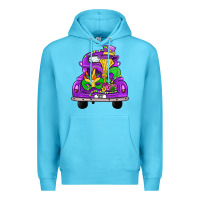 Ocean Blue farm truck, mardi gras Premium Hoodie - JahusDesignShop