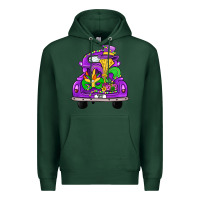 Sports Green farm truck, mardi gras Premium Hoodie - JahusDesignShop