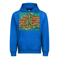 Cobalt cactus gemstone Urban Hoodie - JahusDesignShop