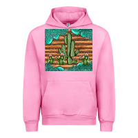 Fuchsia Pink cactus gemstone Urban Hoodie - JahusDesignShop