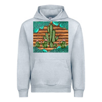 Heather Grey cactus gemstone Urban Hoodie - JahusDesignShop