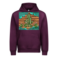 Mauve Wine cactus gemstone Urban Hoodie - JahusDesignShop