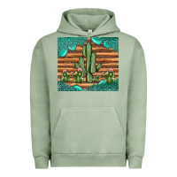 Pigment Oil Green cactus gemstone Urban Hoodie - JahusDesignShop