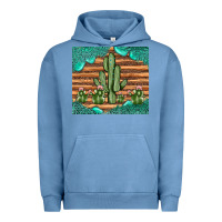 Pigment Pebble Blue cactus gemstone Urban Hoodie - JahusDesignShop