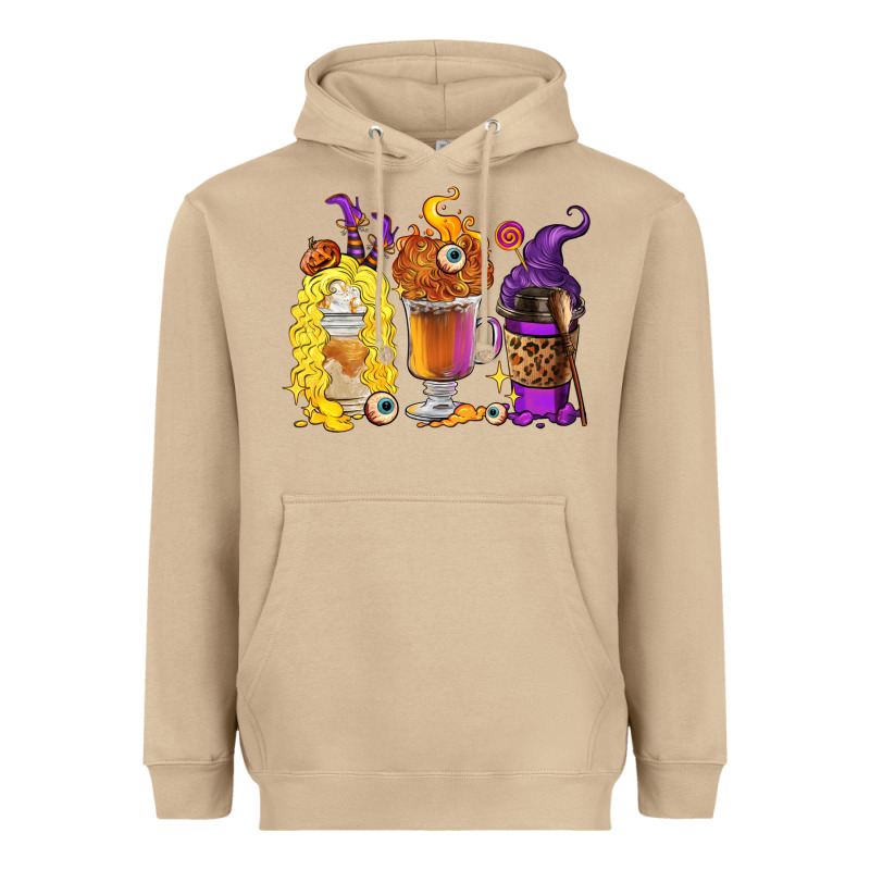 Halloween Hocus Pocus Coffee Cups Heavyweight Hoodie by RanaPortraitStore | Teevron