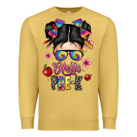 Antique Gold hello pre k Premium Sweatshirt - texasbilliewilder