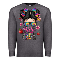 Charcoal Heather hello pre k Premium Sweatshirt - texasbilliewilder