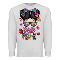 Dove Grey hello pre k Premium Sweatshirt - texasbilliewilder