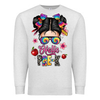 Oatmeal Heather hello pre k Premium Sweatshirt - texasbilliewilder