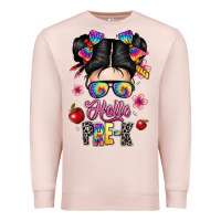 Pale Pink hello pre k Premium Sweatshirt - texasbilliewilder