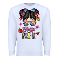 White hello pre k Premium Sweatshirt - texasbilliewilder