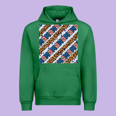 American Mama Leopard Seamless Pattern Urban Hoodie Designed By Bundleandbundleshop
