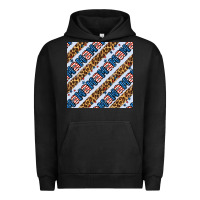 Pigment Black american mama leopard seamless pattern Urban Hoodie - BundleAndBundleShop