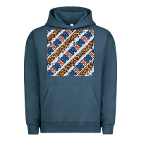 Pigment Midnight Navy american mama leopard seamless pattern Urban Hoodie - BundleAndBundleShop