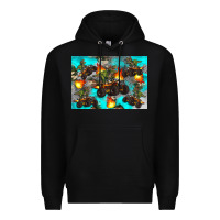 Black Dinosaur monster truck Premium Hoodie - Artiststas