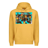 Mustard Dinosaur monster truck Premium Hoodie - Artiststas