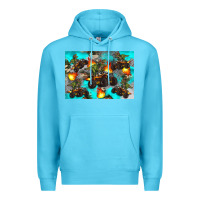 Ocean Blue Dinosaur monster truck Premium Hoodie - Artiststas