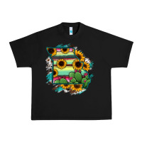 Black Missouri Map Sunflower Cactus Serape Urban Heavy Tee - RanaPortraitStore