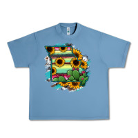 Pebble Blue Missouri Map Sunflower Cactus Serape Urban Heavy Tee - RanaPortraitStore