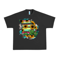 Pigment Black Missouri Map Sunflower Cactus Serape Urban Heavy Tee - RanaPortraitStore