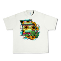Pistachio Missouri Map Sunflower Cactus Serape Urban Heavy Tee - RanaPortraitStore