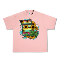 Salmon Missouri Map Sunflower Cactus Serape Urban Heavy Tee - RanaPortraitStore