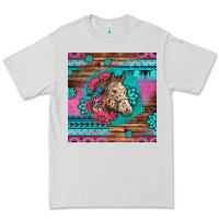 Dove Grey floral horse Premium Tee - LillyAllenDesigns