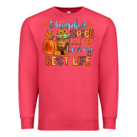 Cardinal pumpkin spice and livin  my best life Premium Sweatshirt - Zillion Design Studio