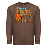 Chestnut pumpkin spice and livin  my best life Premium Sweatshirt - Zillion Design Studio