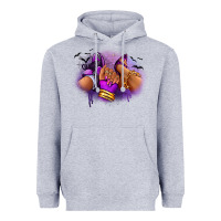 Heather Grey Halloween sneaker and heel afro woman Heavyweight Hoodie - RanaPortraitStore