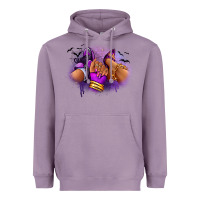 Lavender Halloween sneaker and heel afro woman Heavyweight Hoodie - RanaPortraitStore