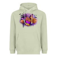 Matcha Halloween sneaker and heel afro woman Heavyweight Hoodie - RanaPortraitStore