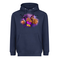 Navy Halloween sneaker and heel afro woman Heavyweight Hoodie - RanaPortraitStore