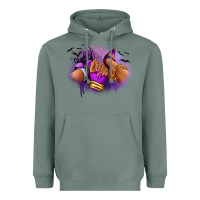 Halloween Sneaker And Heel Afro Woman Heavyweight Hoodie | Teevron