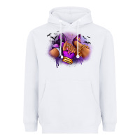 White Halloween sneaker and heel afro woman Heavyweight Hoodie - RanaPortraitStore