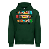 Forest Green #teacherlife pencils Urban Hoodie - JahusDesignShop