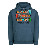 Pigment Midnight Navy #teacherlife pencils Urban Hoodie - JahusDesignShop