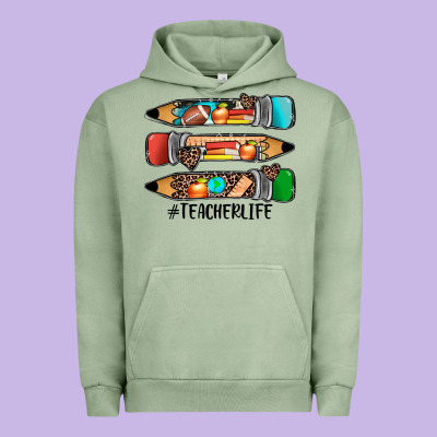 #teacherlife Pencils Urban Hoodie Designed By Jahusdesignshop
