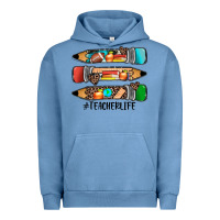 Pigment Pebble Blue #teacherlife pencils Urban Hoodie - JahusDesignShop