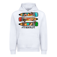 White #teacherlife pencils Urban Hoodie - JahusDesignShop