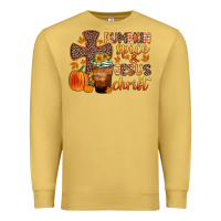 Antique Gold pumpkin spice and jesus christ Premium Sweatshirt - Zillion Design Studio