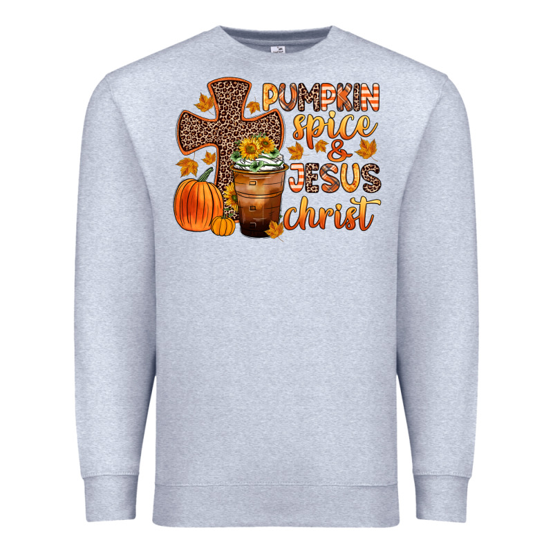 Pumpkin Spice And Jesus Christ Premium Sweatshirt by Zillion Design Studio | Teevron
