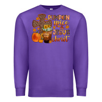 Purple pumpkin spice and jesus christ Premium Sweatshirt - Zillion Design Studio