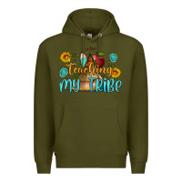 Army Green teaching my tribe Premium Hoodie - BundleAndBundleShop