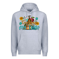 Heather Grey teaching my tribe Premium Hoodie - BundleAndBundleShop