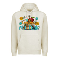 Oatmeal Heather teaching my tribe Premium Hoodie - BundleAndBundleShop